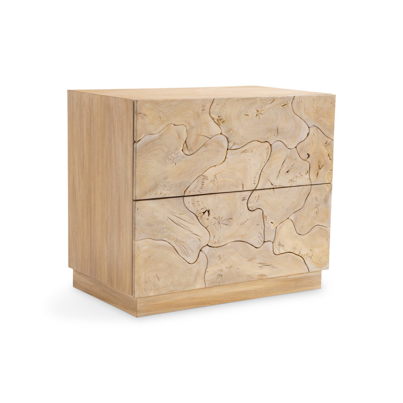 Calavaras 2 - Drawer Nightstand, Bleached Teak