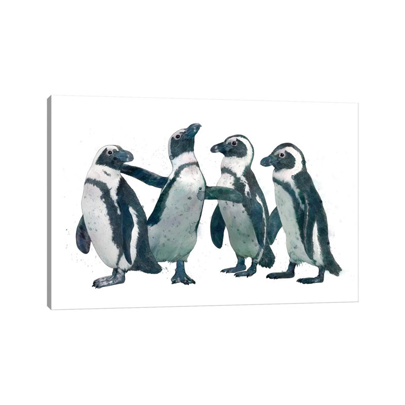 Penguin Party 1 Piece Wrapped Canvas Painting, 20.32 cm H x 30.48 cm W