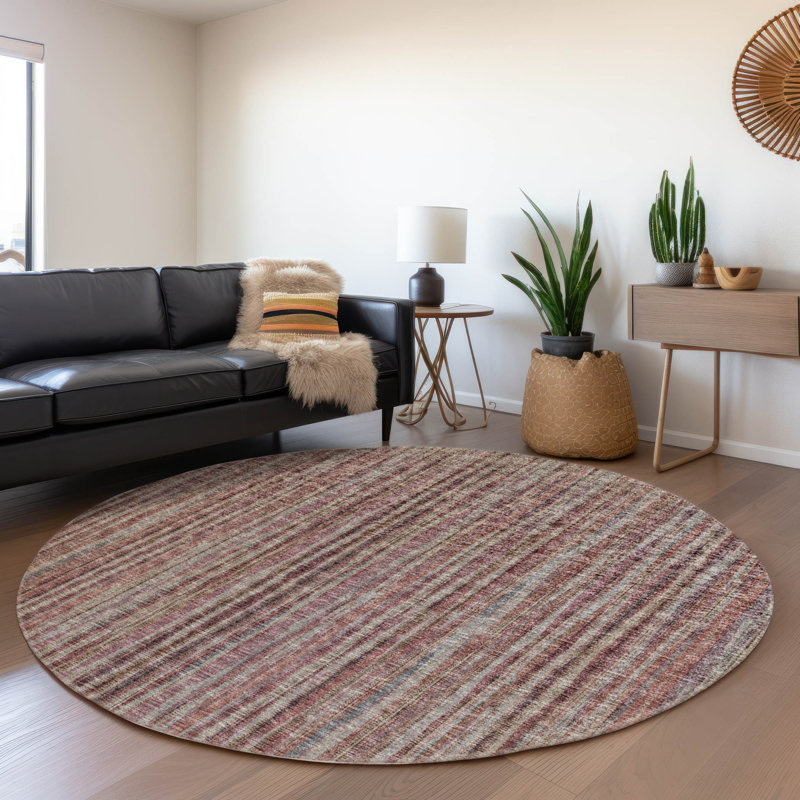  Premium Machine Washable Myalee AMF31 Rug, Round 8'
