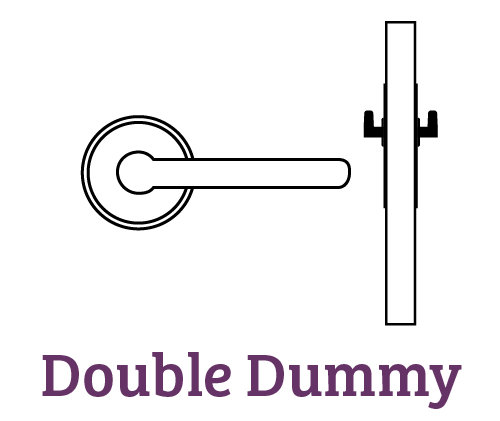 Classic Rosette Double Dummy with Parlour Lever, Timeless Bronze