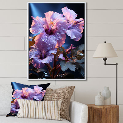 " Purple Hibiscus Modern Blooming "