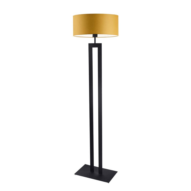 Artimizia 161cm Traditional Floor Lamp, Black, Mustard