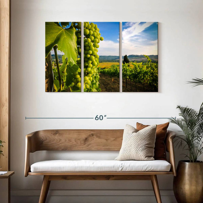 Yarlin Green Grape Vineyard, 28" H x 45" W
