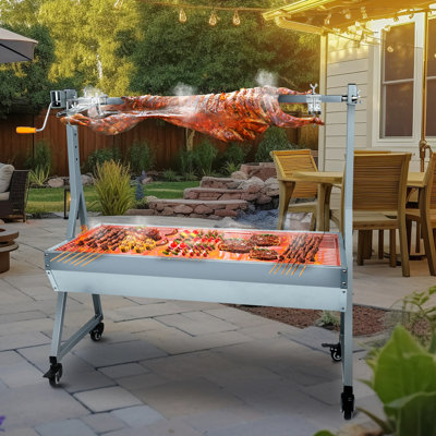 Domccy® 47.6'' W Portable Charcoal Grill