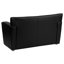 Causeuse en cuir noir-118913848