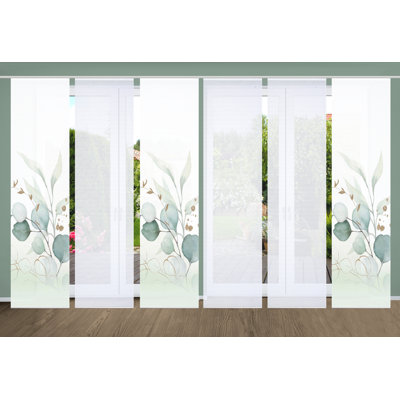 Polyester Semi Sheer Track Insert Sliding Panel