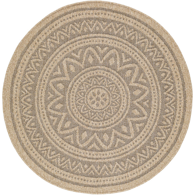 Knepp Oriental Indoor / Outdoor Rug, Round 5'3"