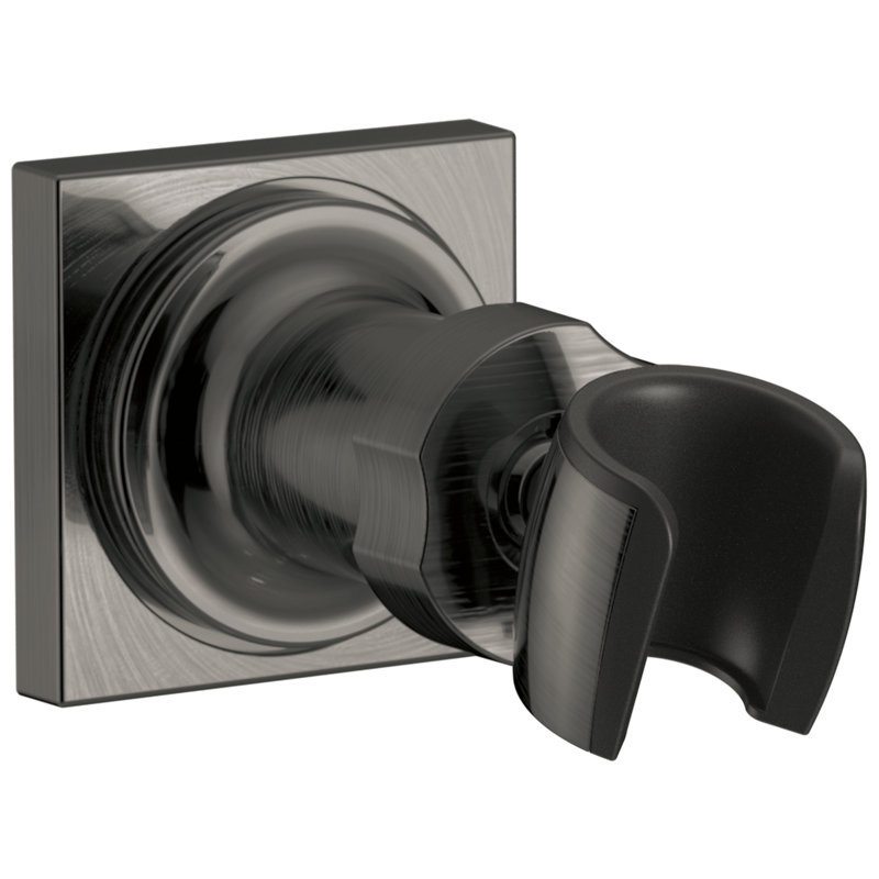 Adjustable Square Wall Mount for Hand Shower, Black Stainless