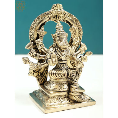 Statue Of Goddess Varahi On Kirtimukha