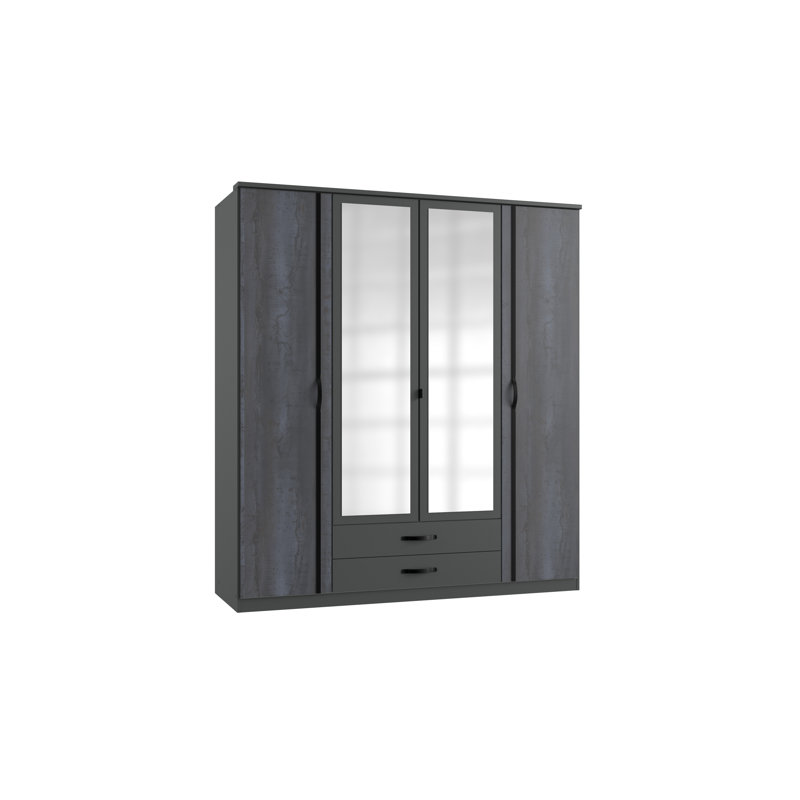 Dlyla 4 Door Manufactured Wood Wardrobe