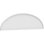 74"W x 19-1/2"H x 2"P Elliptical Smooth Architectural Grade PVC Pediment