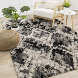 Ahkeel Rectangle Power Loom Polypropylene Area Rug in Cream