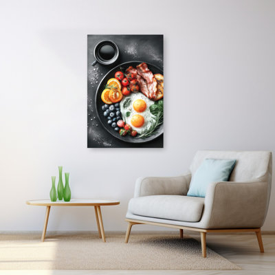 Art mural gourmet contemporain cerise