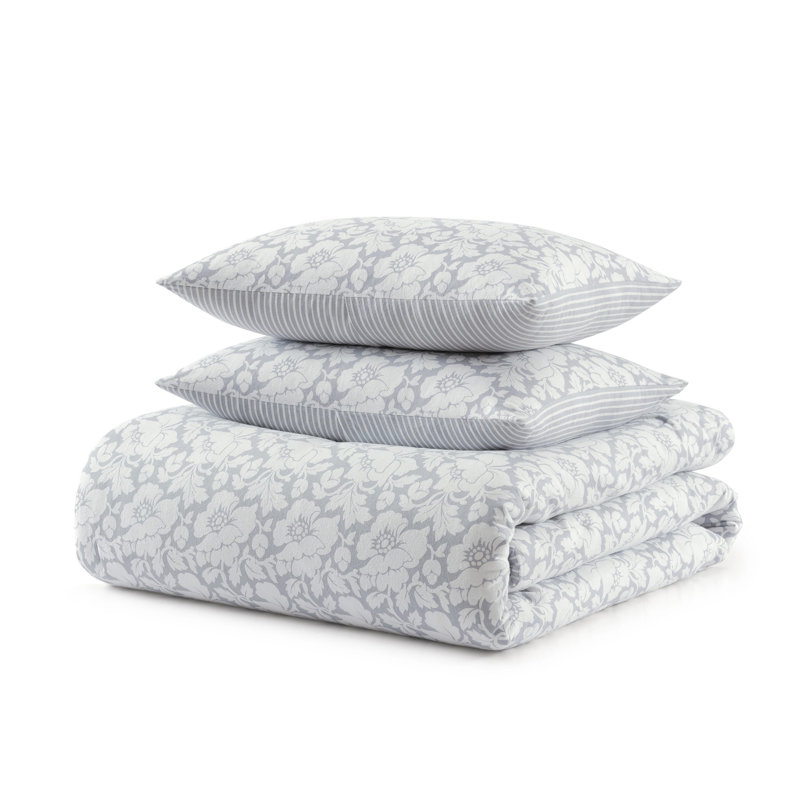 Ensemble d'édredon réversible en coton Martha Stewart, Double/Grand