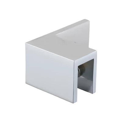Brixwell 22-265lbch Shower Door Glass Sleeve Over Glass Clamps Left Hand Type Bright Chrome Finish