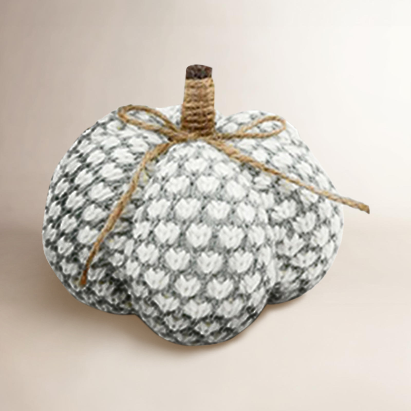 Set Of 4, 6X6x5"H Knite Pumpkin, Pumpkin Ornament Decor For Holiday Harvest Festival Fall Festival & Thanksgiving