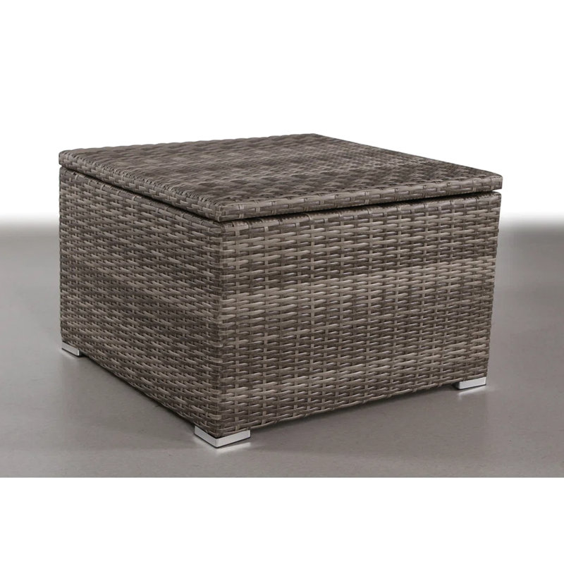 Table de coin modulaire d'extérieur - Rangement, profondeur de 33 po, rouille, aucun assemblage requis pour les serviettes, mélange gris, fabrication