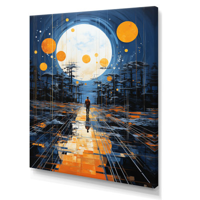 «Hinrikus Yellow Solar Specks», impression géométrique sur toile