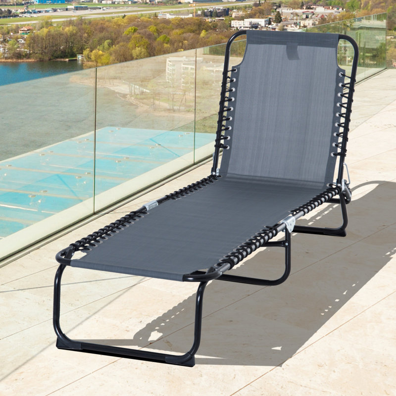 Reclining Single Chaise, Grey