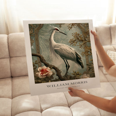 Animaux, reproduction d'art sans cadre William Morris Crane Bird VII Cottage
