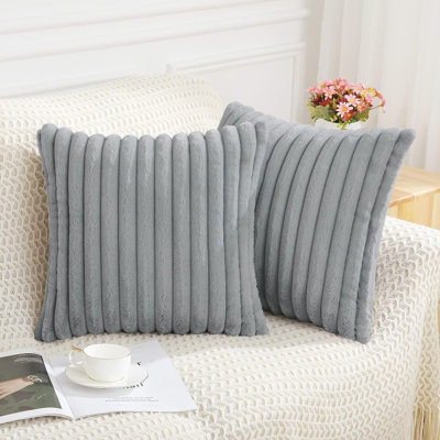Striped Velvet Pillow Cover