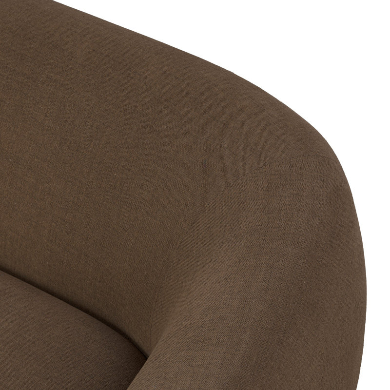 Channing Sofa-85"-Yuma Cream, Nomad Mushroom Crypton Performance Weave