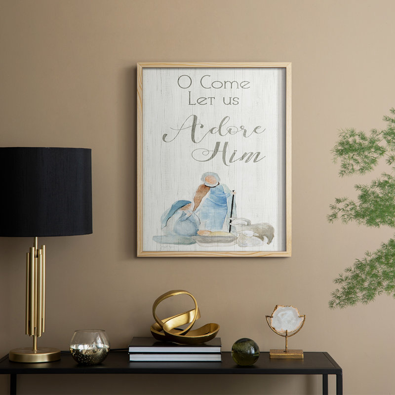 Adore lui, reproduction encadrée - bois massif, Naturel, H 11 po x l 9 po
