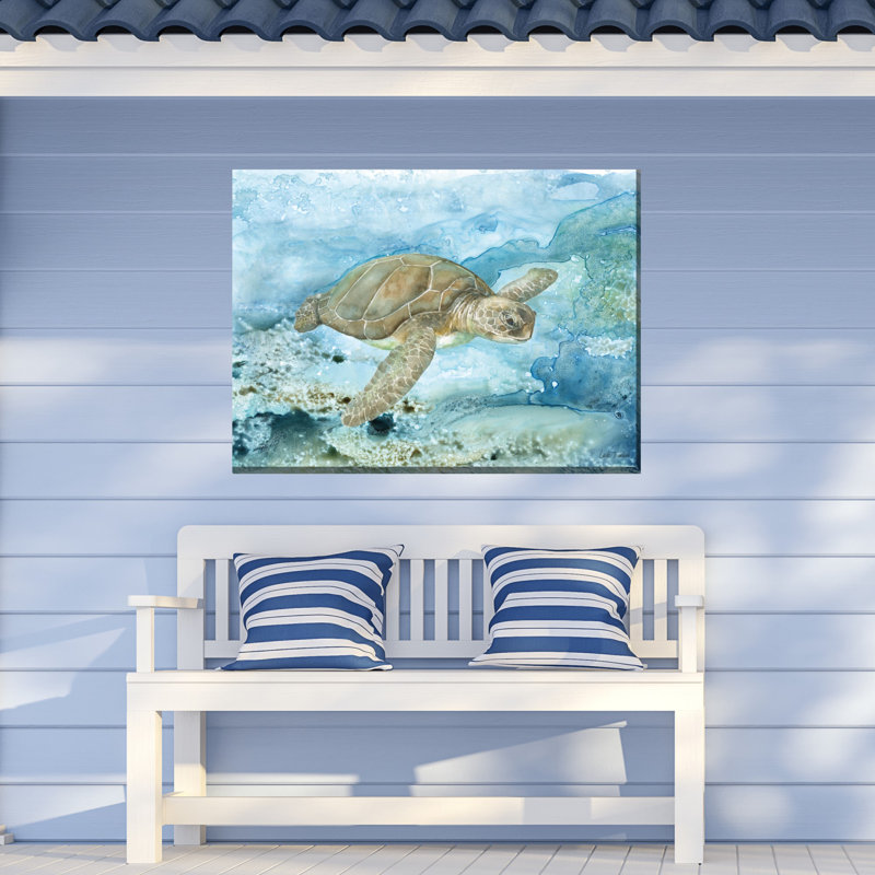 Art sur toile d'extérieur Sea Life Turtle