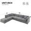 Canapé modulaire 125,5 po avec repose-pieds mobile-490932870