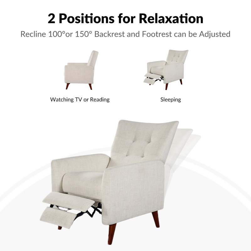 Fauteuil inclinable manuel de 27,2 po Berlena, Ivoire