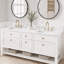 Dosseret de meuble-lavabo blanc 61 pouces Carrara