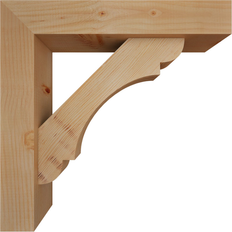 Olympic Block Offset Brace Bracket, 24 x 24, 5 1/2"W Douglas Fir (Smooth)