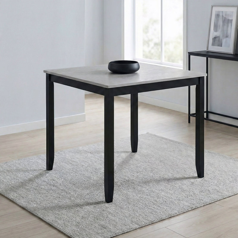 Avella 39.4" Counter-Height Pub Table with Square Top & Rubberwood Frame