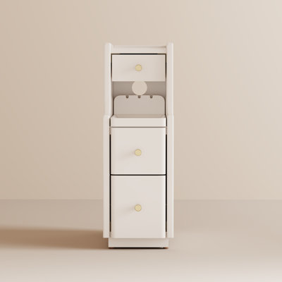 Table de chevet en bois massif avec plateau à rebord surélevé, tablette coulissante, découpe de câble et dégagement pour la plinthe