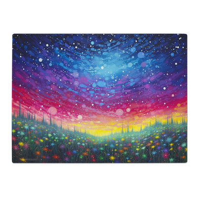 Galaxy Colour Field  Glass Chopping Board