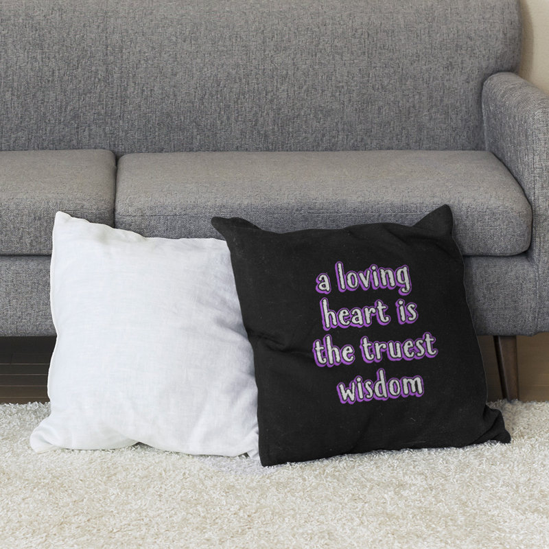 Coussin de sol amour & sagesse, 40 po x 40 po, Mauve