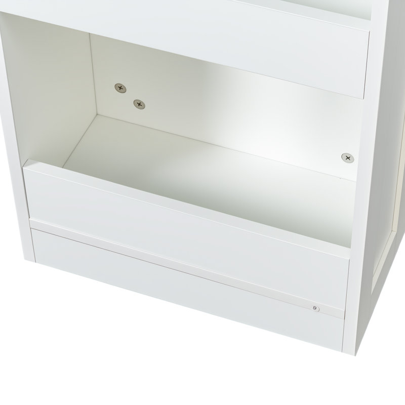 Braden 7-Tier Pantry Cabinet with Open Shelves & Wooden Frame
