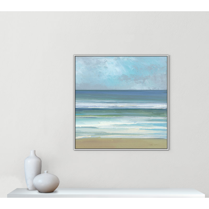 «Gentle Waves II» par Sally Swatland, H 41,5 po x l 41,5 po, Flotteur blanc