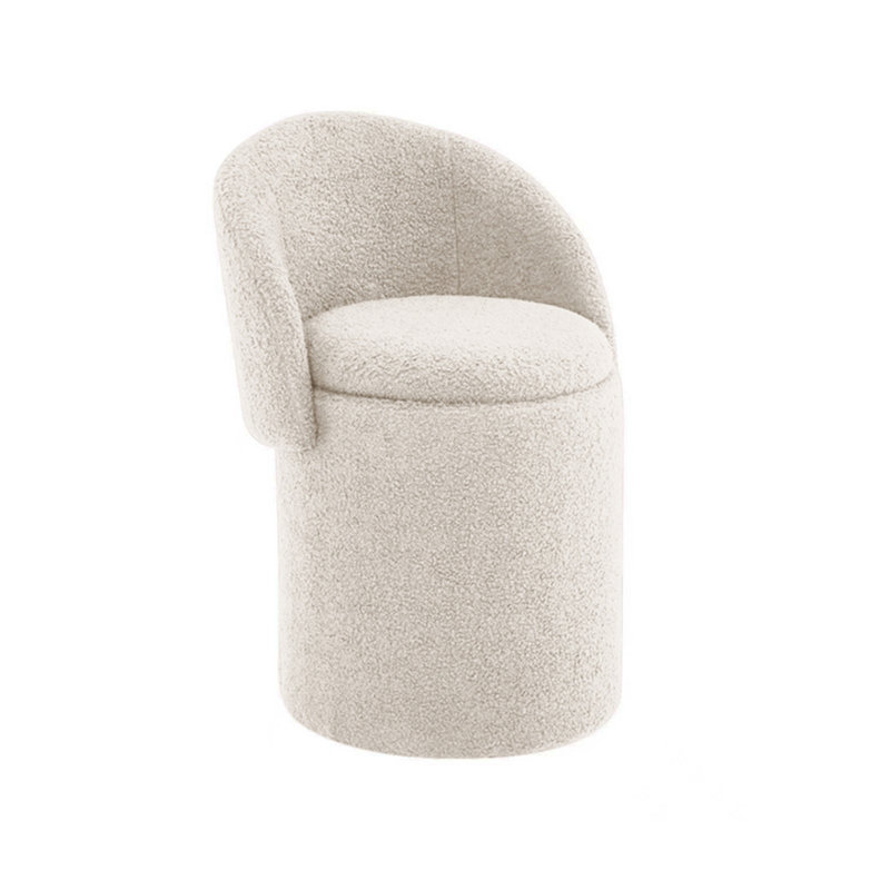 Manufactured Wood Accent Stool, Beige