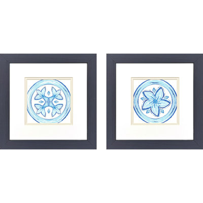 «Blue Textiles II», art encadré