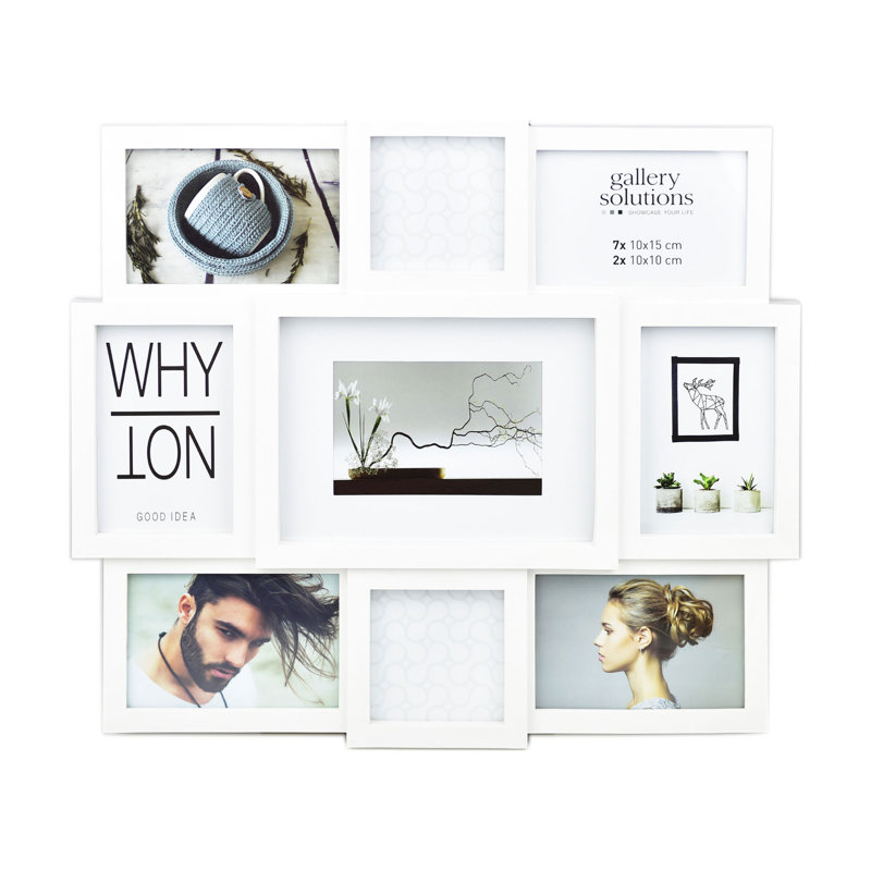 Rabeka Collage Picture Frame for 9 Photos, White