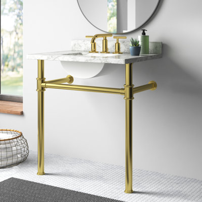 Kingston Brass Fauceture Stainless Steel Console Sink Legs