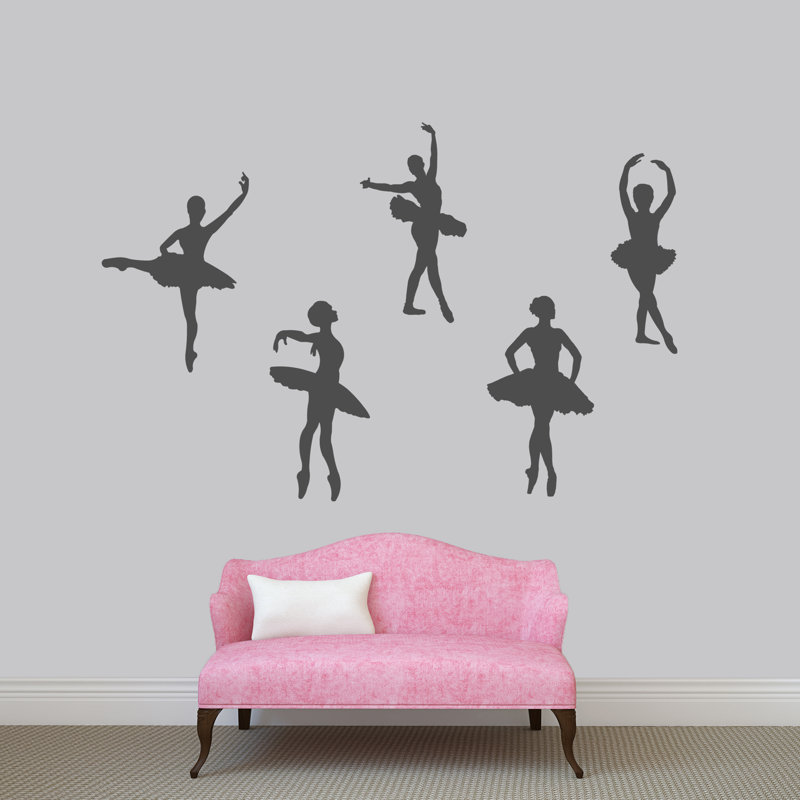 Ensemble d'adhésif décoratif ballerines, Gris foncé, Oui