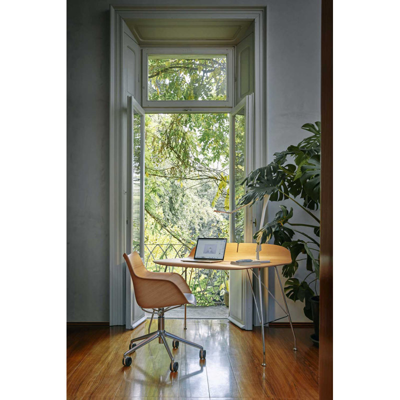 Bureau Earl of Wood, Bois clair / chrome