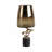 Brayden Studio® Destinee Hurrican Glass With Stone Base, Gold-952009978