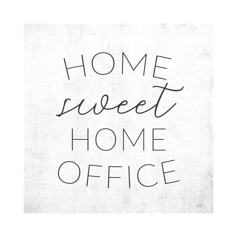 Home Sweet Home Office by Lux + Me Designs - Wrapped Canvas Print, 30.48 cm H x 30.48 cm W
