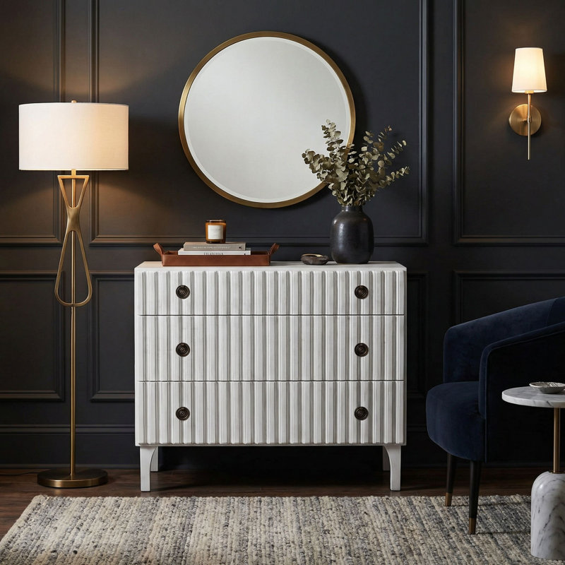 Daryl 3 - Drawer Dresser, White Wash