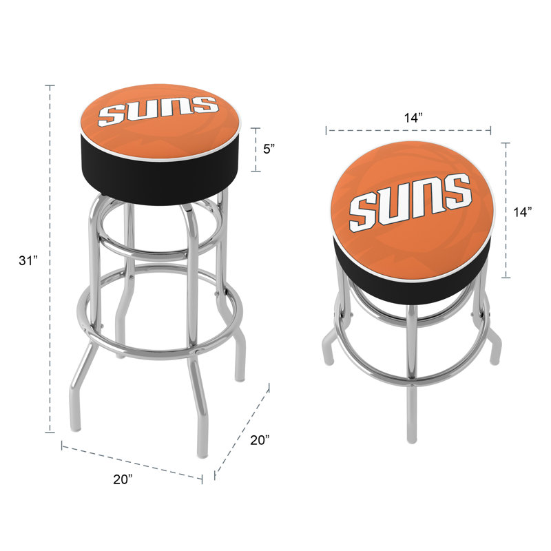 Swivel Upholstered Counter Stool with Metal Frame
