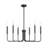 6-Light Chandelier Black Modern Chandelier Adjustable Height for Ceilings