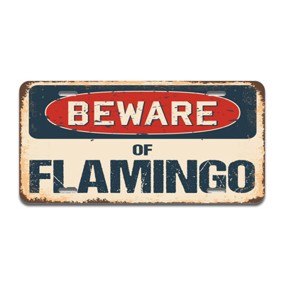Cadre en aluminium Beware of Flamingo